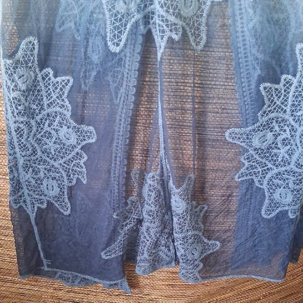 Boho Lace Kimono – Ombre Blue Fade & Romantic Lace - Picture 8 of 10